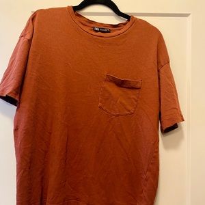 Zara Oversized Rust T-Shirt